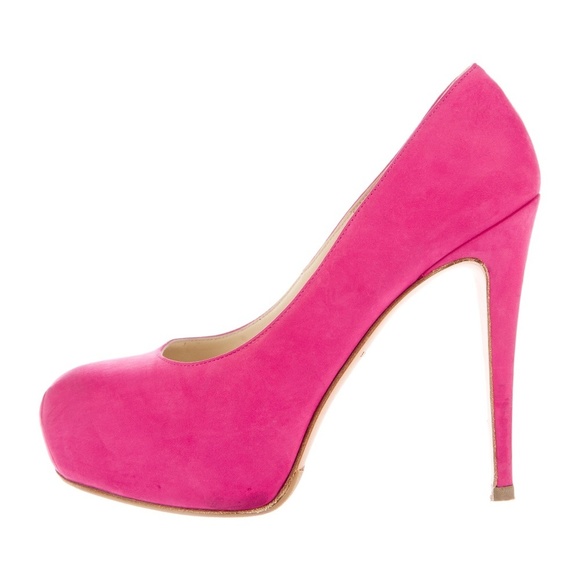 Brian Atwood Shoes - BRIAN Atwood Size 38 Pink Fuchsia Maniac Suede Pumps Stiletto Heels